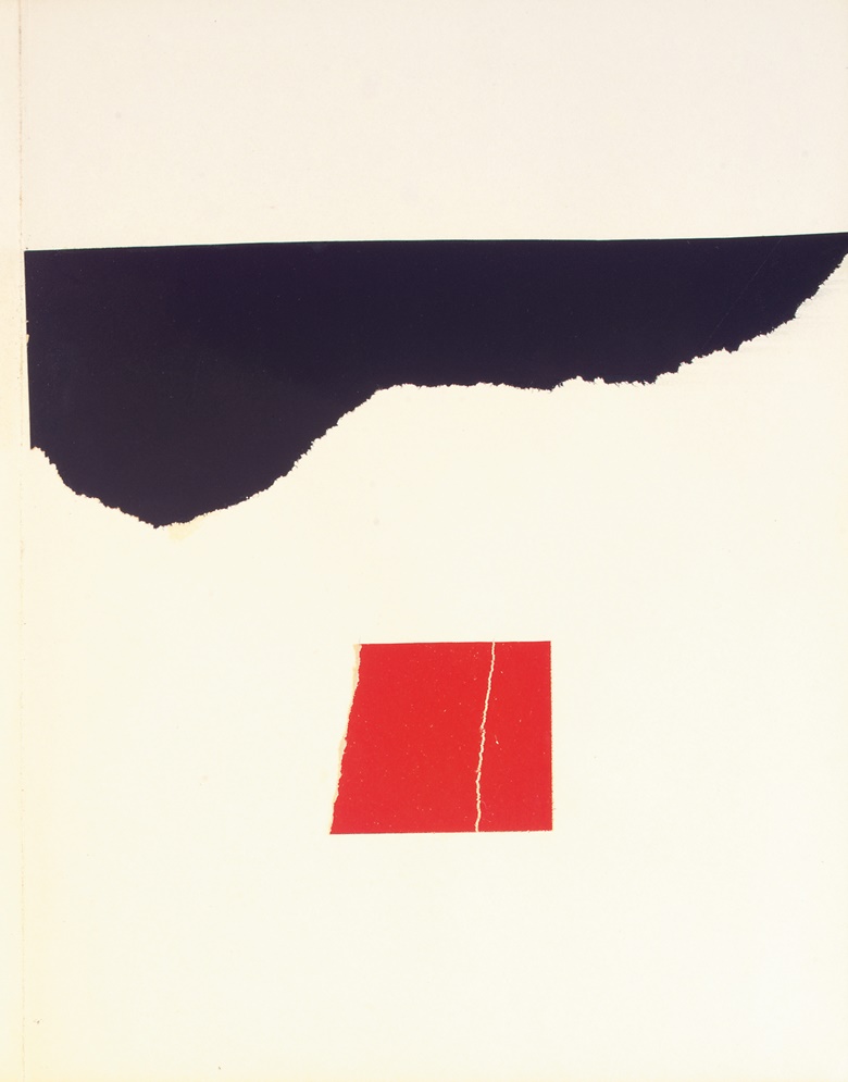 Friedrich Vordemberge-Gildewart (1897-1962), Untitled, 1959. Collage on a folded sheet. 31.5 x 24 cm. Sold for €3,585 on 3 December 2002 at Christie’s in Amsterdam. Artwork © Vordemberge-Gildewart Foundation (RapperswilSwitzerland)