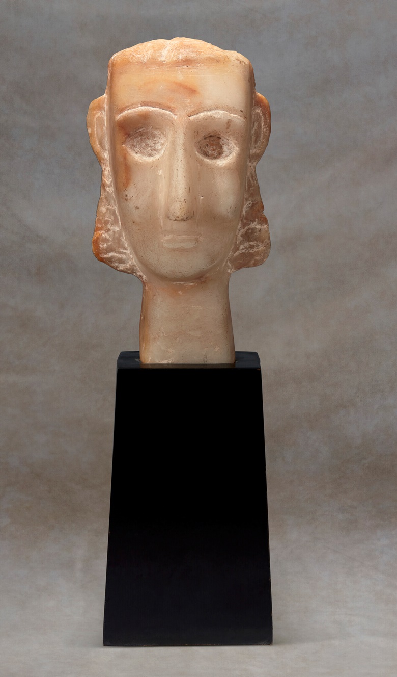 A South Arabian alabaster female head, c. 1st century BC-1st century AD. 7¼ in (18.4 cm) high. Sold for $27,720 in Antiquities on 26 January at Christies in New York