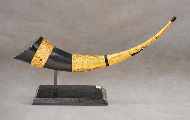 Maotic-Scythian sheet gold ornaments from a rhyton, c. 5th-4th century BC. 17½ in (44.4 cm) long. Sold for $8,190 in Antiquities on 26 January at Christies in New York