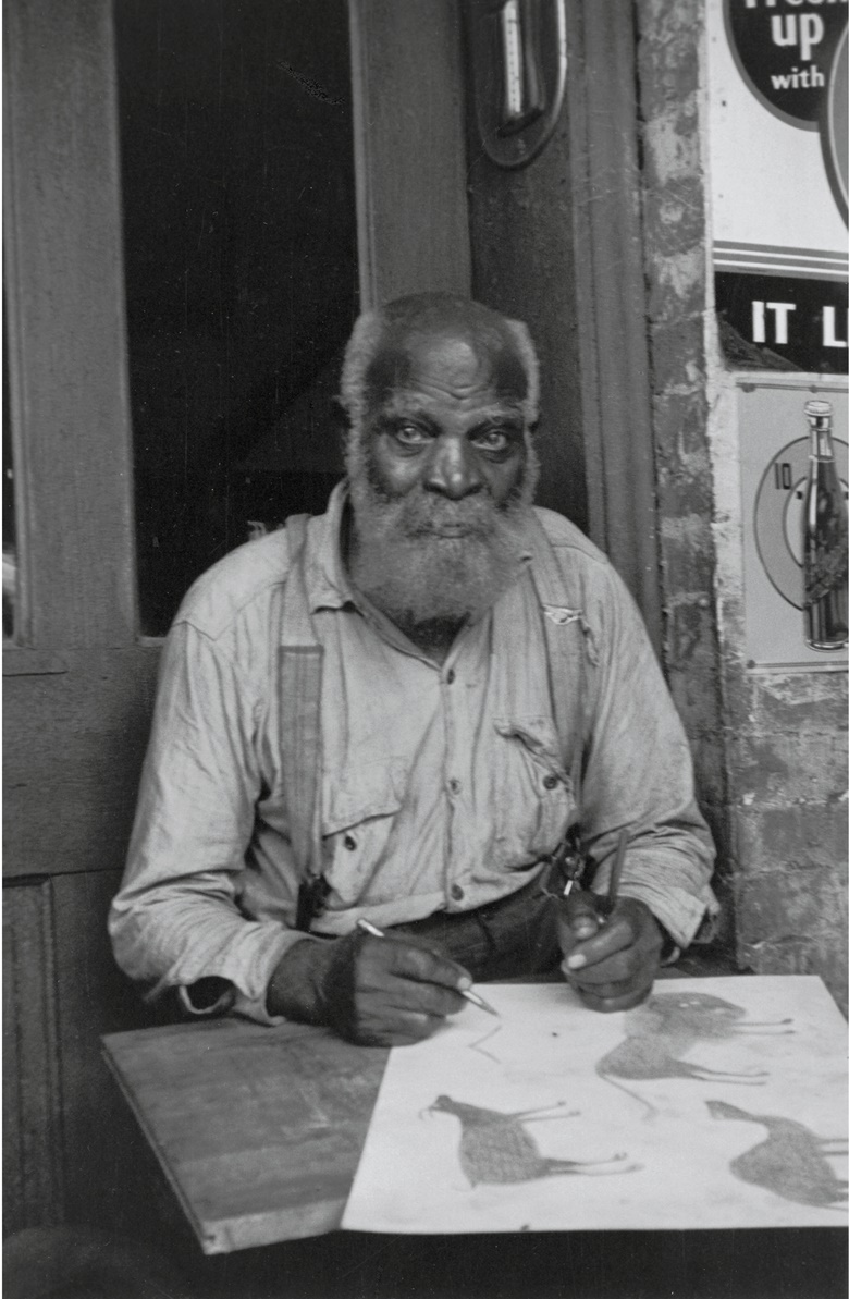 Charles Shannon, Bill Traylor (Frontal), 1939. Photograph Charles E. and Eugenia C. Shannon Trust, courtesy Betty Cuningham Gallery