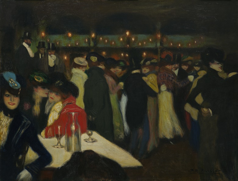 Pablo Picasso (1881-1973), Le Moulin de la Galette, 1900. Oil on canvas, 35 ⅜ x 46 in (89.7 x 116.8 cm). Solomon R. Guggenheim Museum, New York. Gift of Justin K. Thannhauser