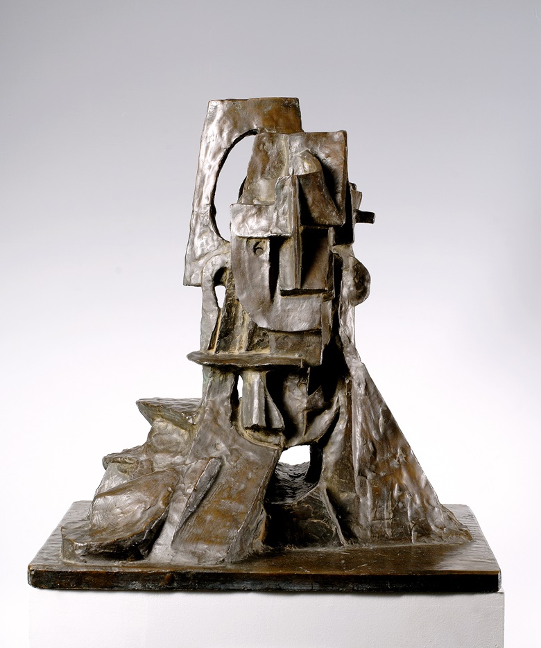 Otto Gutfreund, Cubist Bust, 1913-14. Bronze. 60 x 59 x 45 cm. Museum Kampa — The Jan and Meda Mládek Foundation. Photo © Oto Palán