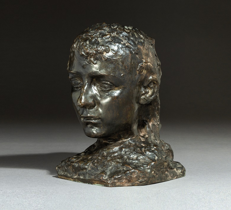 Auguste Rodin (1840-1917), Tête de Camille Claudel, conceived in 1895. Bronze with brown and black patina. Height 10¾ in (27.3 cm). This bronze version cast in July 1955. Sold for £45,600 on 7 February 2007 at Christie’s in London