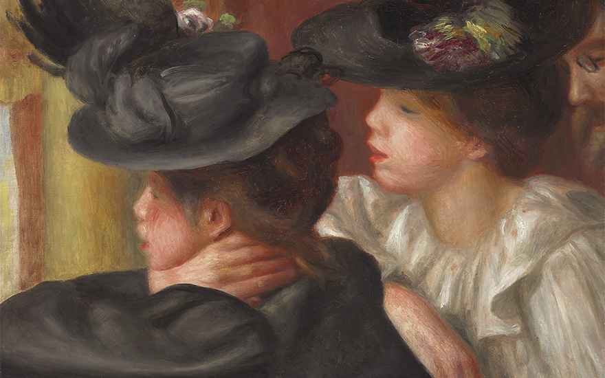Pierre-Auguste Renoir (1841-1919), Au théâtre, la loge (detail), 1894. Oil on canvas. 18⅛ x 22 in (46 x 55.8 cm). Sold for $6,089,000 on 6 May 2008 at Christie’s in New York
