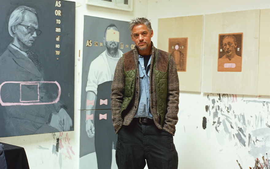Barry Kamen in his studio. Photograph by Kiyotaka Hatanaka for GRIND magazine. All Barry Kamen artworks © The Barry Kamen Estate