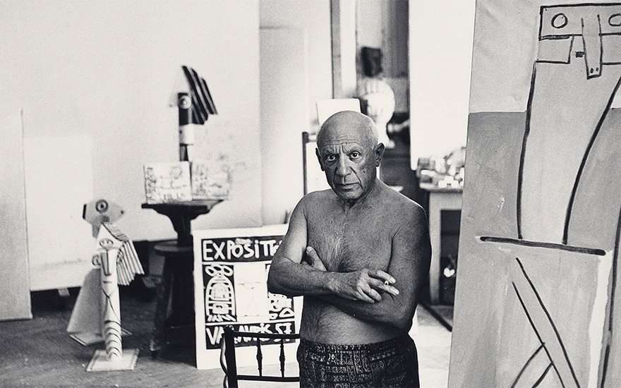 Pablo Picasso, 1950s. Photograph by André Villers. © ADAGP, Paris and DACS, London 2023