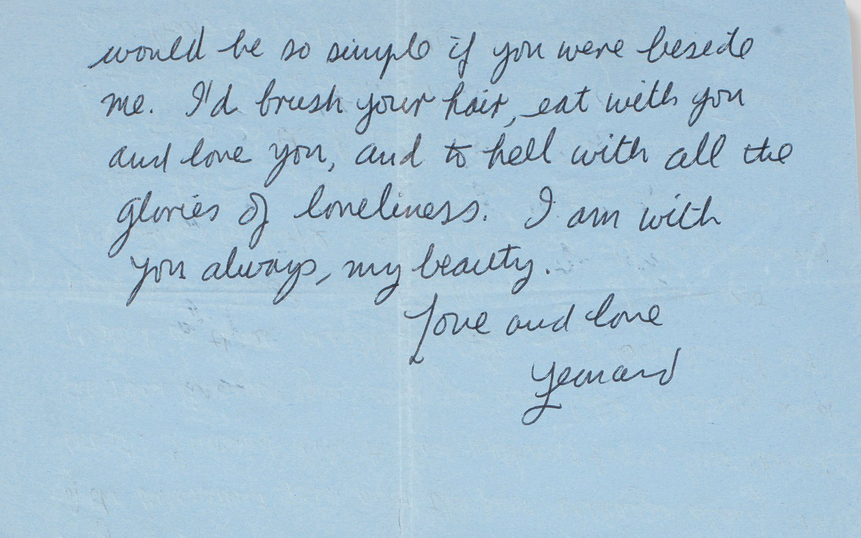 Leonard Cohen letter to Marianne Ihlen, Saint Jean-sur-Richelieu, 26 June 1961. Sold for $11,875 on 13 June 2019 at Christies online
