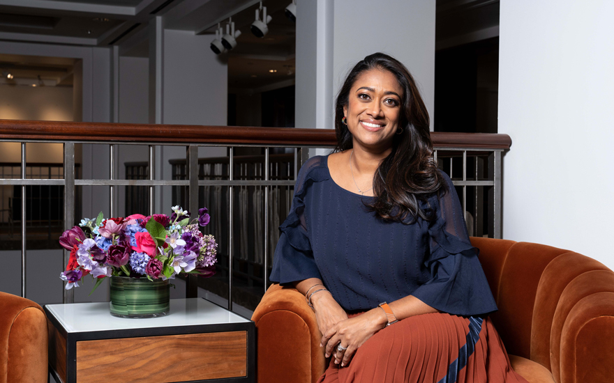 Sayuri Ganepola in the galleries at Christies New York