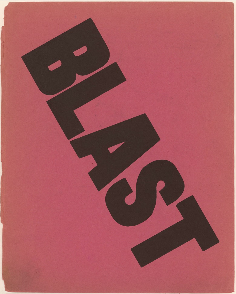 The front cover of the first issue of Blast Review of the Great English Vortex, the short-lived magazine edited by Wyndham Lewis. It is dated 20 June 1914, but publication was delayed until July. Photo © 2023, The Museum of Modern Art, New York  Scala, Florence