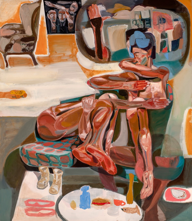 Tesfaye Urgessa (b. 1983), Love Doesn’t Grow On Trees 1. Oil on canvas. 230 x 200 cm
