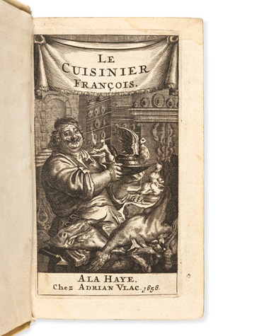 François Pierre, known as La Varenne (1618-1678), Le Cuisinier françois, 1656, and Le Pastissier françois, 1655. The two works in one volume. Sold for €69,300 on 23 March 2023 at Christie’s in Paris