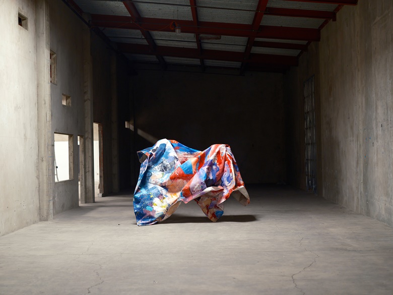ThankYouX, Untitled, 2022. Acrylic on canvas. 72 x 96 in (182.8 x 243.8 cm)