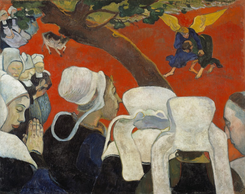 Paul Gauguin, Vision of the Sermon (Jacob Wrestling with the Angel) (Vision du sermon la lutte de Jacob avec l’ange), 1888. Oil on canvas. 72.2 × 91 cm. National Galleries of Scotland. Photo © National Galleries of Scotland