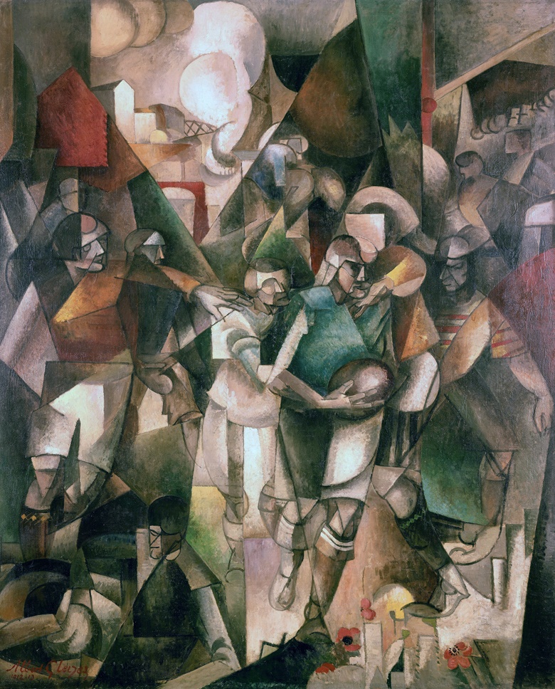 Albert Gleizes (1881-1953), Football Players, 1912-13. Oil on canvas. National Gallery of Art, Washington, D.C. Photo Bridgeman Images. Artwork © Albert Gleizes, DACS 2023
