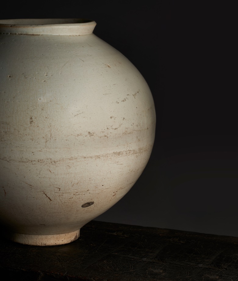 An important white porcelain moon jar, Joseon Dynasty, 18th century. Height 17¾ in (45.1 cm). Sold for $4,560,000 in Japanese and Korean Art on 21 March 2023 at Christie’s New York