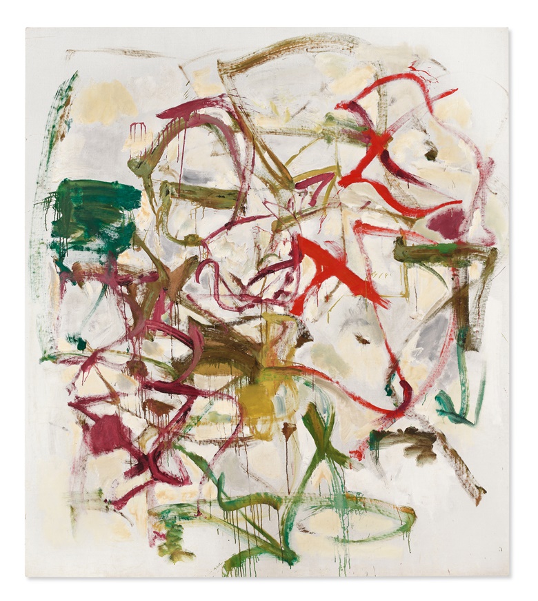 Joan Mitchell (1925-1992), Untitled, c. 1958. Oil on canvas. 77¾ x 68½ in (195.6 x 174 cm). Offered in A Century of Art The Gerald Fineberg Collection Part I in May 2023 at Christies in New York