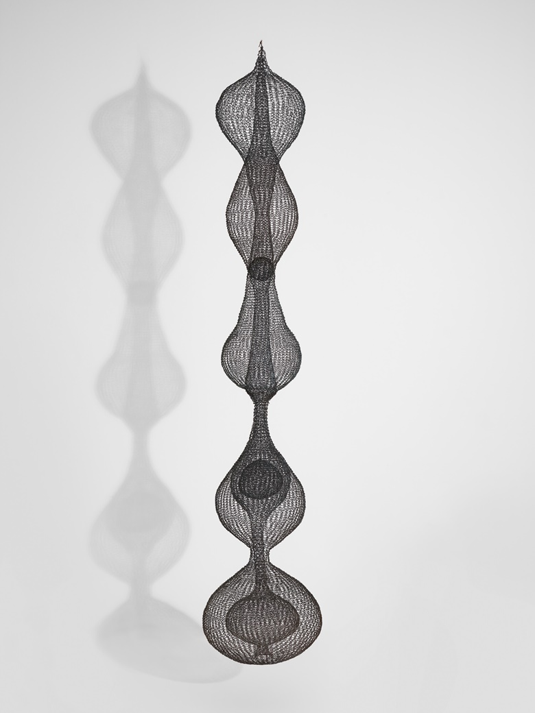 Ruth Asawa (1926-2013), Untitled, 1965. Copper and brass wire. 102½ x 19½ x 19½ in. Offered in A Century of Art The Gerald Fineberg Collection Part I in May 2023 at Christies in New York