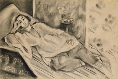 Henri Matisse (1869-1954), Odalisque, 1923. Charcoal and estompe on paper laid down on card. 12⅜ x 18⅞ in (31.5 x 47.8 cm). Sold for $189,000 in Post-War & Contemporary Art Day Sale on 12 May 2023 at Christie’s New York