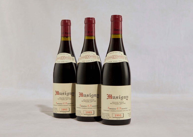 Georges Roumier, Musigny, 1993. Estimate 8,000-12,000. Offered in Fine and Rare Wines Online Featuring the Time Capsule Collection of Undisturbed Legends of the Côte dOr on 31 May - 13 June at Christie’s online