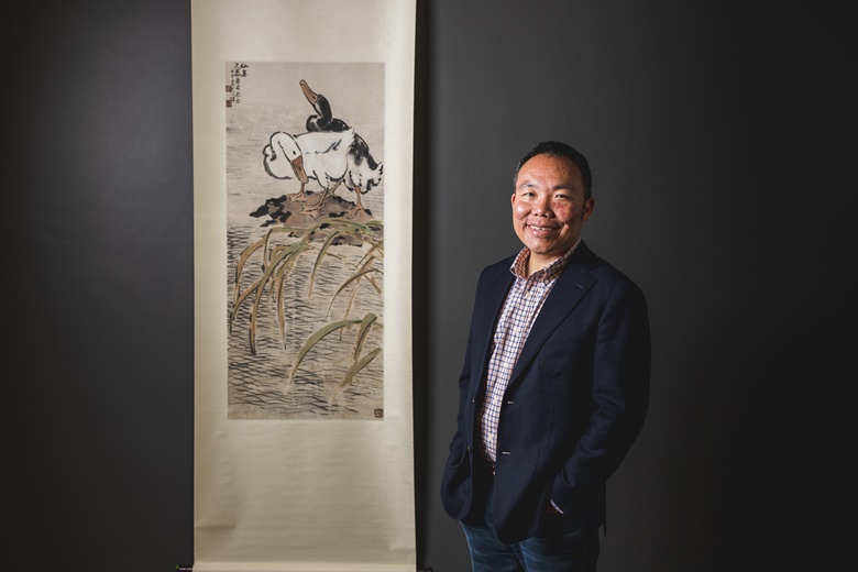 Foh Kai Lik with Black and White Ducks, 1932, by Xu Beihong (1895-1953), from the Foh Collection