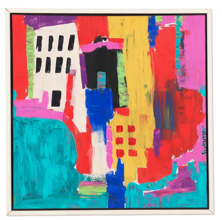 Donna Summer (1948-2012), Faces of Rio. Acrylic on canvas. 48 x 48 in (122 x 122 cm). Estimate $4,000-6,000. Offered in The Collection of Donna Summer on 15-29 June 2023 at Christie’s online