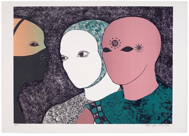 Belkis Ayon (1967-1999), Untitled, 1999. Offset lithograph in colours. Image 17⅝ x 23⅞ in (450 x 606 mm), Sheet 19⅞ x 27⅞ in (510 x 710 mm). Estimate $6,000-$8,000. Offered in Prints and Multiples on 27 October 2022 at Christies New York