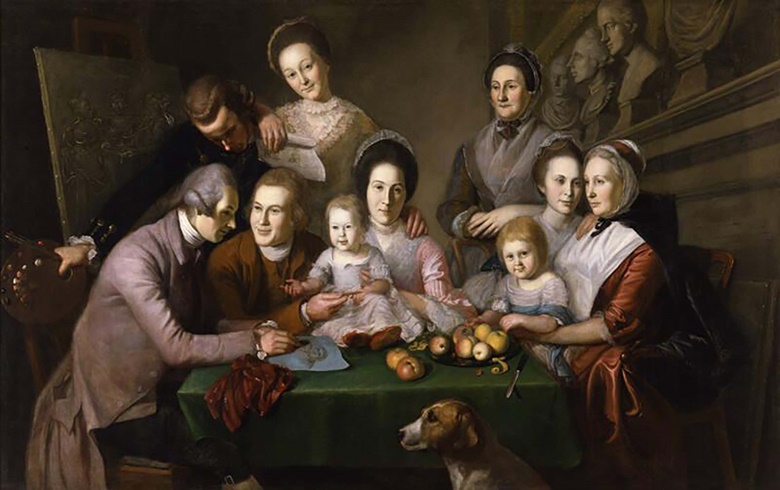 Charles Willson Peale (1741-1827), The Peale Family, c. 1773-1809. New-York Historical Society, Gift of Thomas Jefferson Bryan