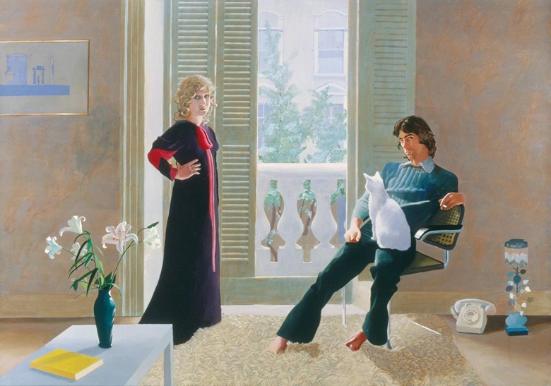 David Hockney, Mr and Mrs Clark and Percy, 1970-1971. Tate Gallery, London. © David Hockney. Photo Tate, London  Art Resource, New York.