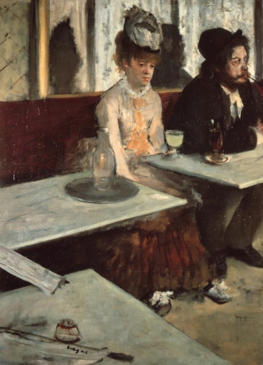 Edgar Degas, In a Café (Absinthe), 1875-1876. Musée d’Orsay, Paris. Photo Scala  Art Resource, NY.