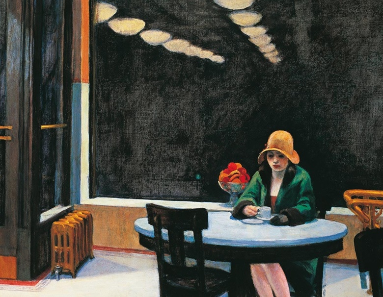 Edward Hopper, Automat, 1927. Des Moines Art Center. © 2018 Heirs of Josephine Hopper  Licensed by VAGA at Artists Rights Society (ARS), NY. Photo © DeA Picture Library  Art Resource, NY.
