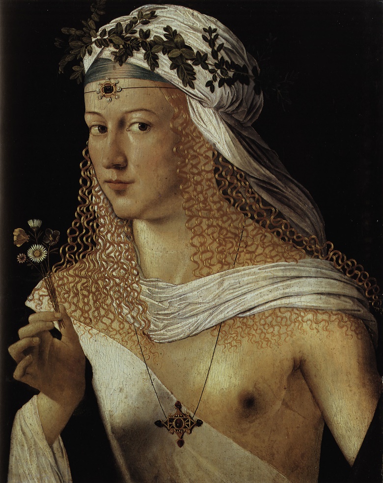 Bartolomeo Veneto, Flora, 1507-1508. Stadelsches Kunstinstitut, Frankfurt.
