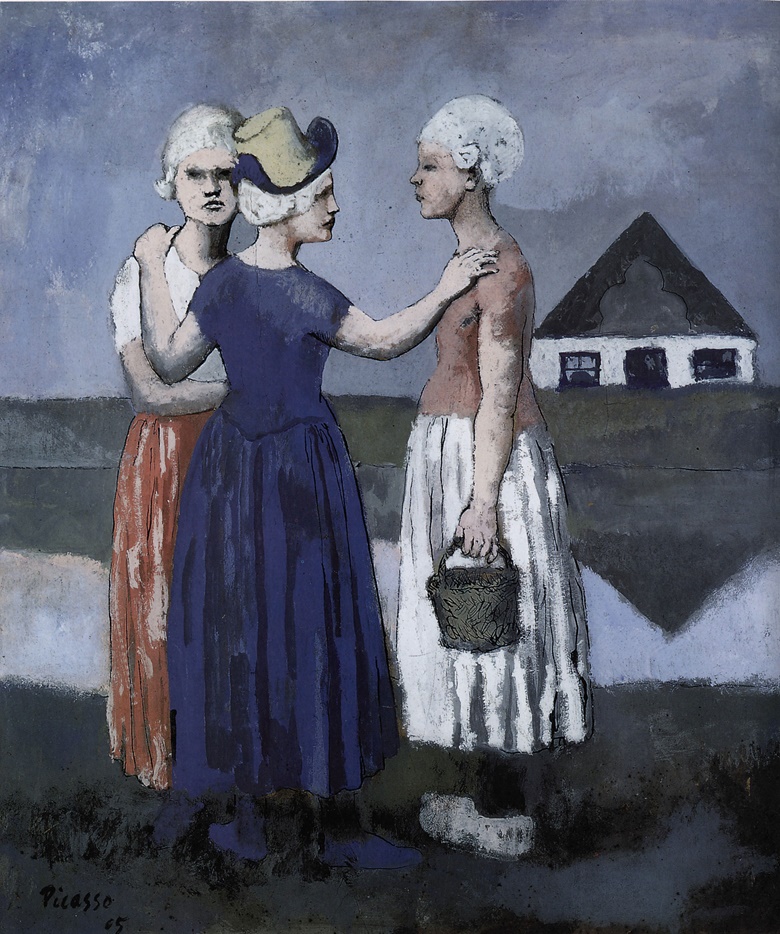 Pablo Picasso, Les trois hollandaises, Schoorl, June-July 1905. Musée national dart moderne, Centre Georges Pompidou, Paris. © 2018 Estate of Pablo Picasso  Artists Rights Society (ARS), New York.
