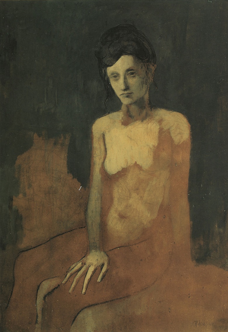 Pablo Picasso, Nu assis (Madeleine), winter 1904- 1905. Formerly in the Collection of Gertrude Stein; Musée national d’art moderne, Centre Georges Pompidou, Paris. © 2018 Estate of Pablo Picasso  Artists Rights Society (ARS), New York.