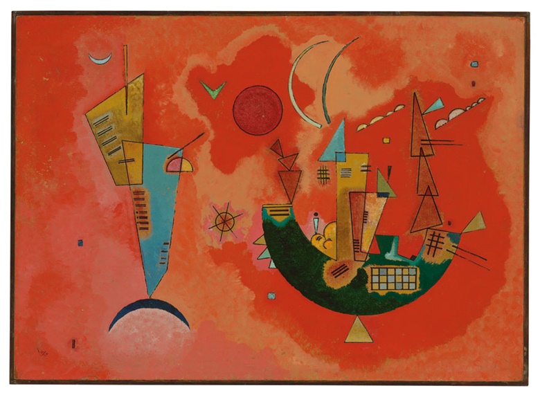 Wassily Kandinsky (1866–1944), Mit und Gegen (For and Against), 1929. Oil on board. 13 ¾ x 19 ⅛ in. (35 x 48.6 cm.) Estimate £2,000,000–3,000,000. This work is offered in the Impressionist & Modern Art Evening Sale on 22 June at Christie’s in London