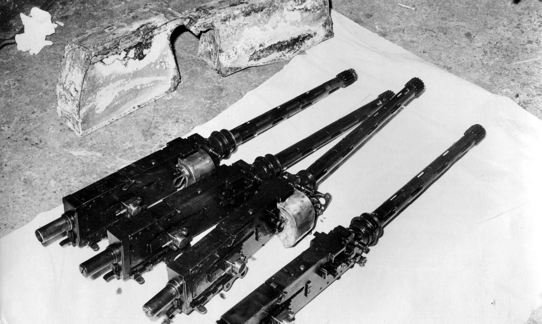 The Spitfire's Browning.303 machine guns were so well preserved they operated perfectly after being cleaned and oiled