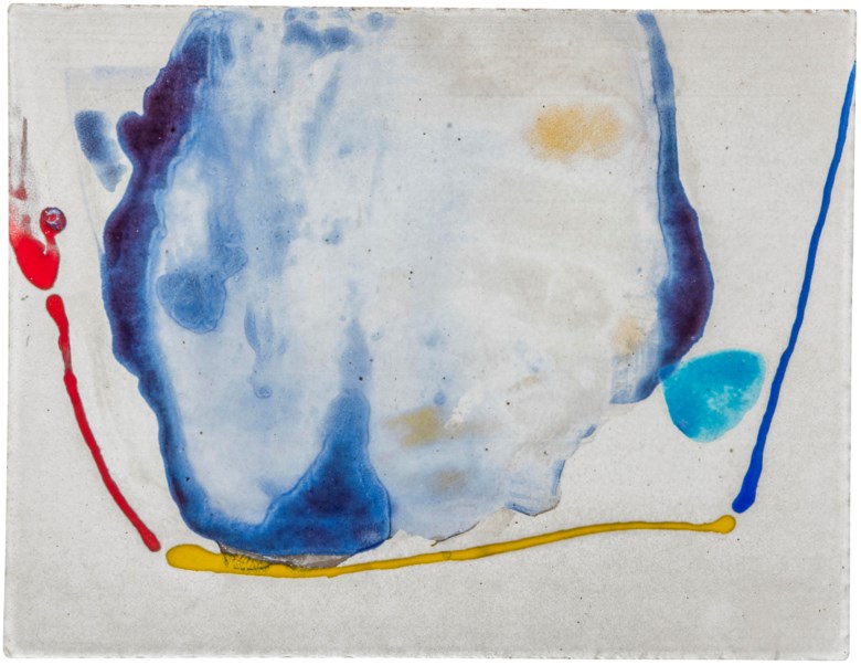 Helen Frankenthaler (1928-2011), Untitled (from the Thanksgiving Day series), 1973. Glazed stoneware. 13⅜ x 17½ in (34 x 44.5cm). Estimate                    £8,000-12,000. Offered in First Open Online, 12-20 September 2018