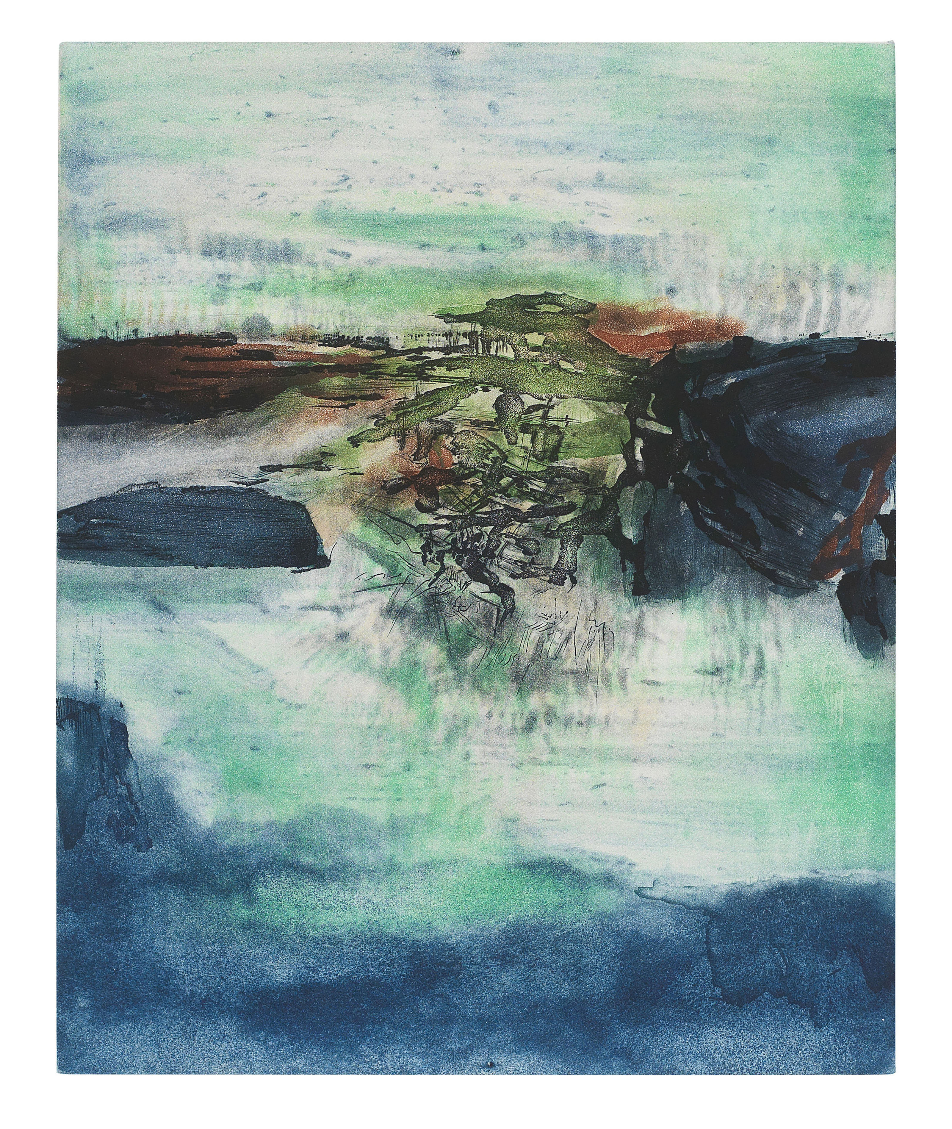 Zao Wou-Ki (1920- 2013), Untitled, 1979.&nbsp;27 x 22 cm, 10⅝ x 8⅝ in. Sold for HK$37,500, 27 Nov 2018, Online