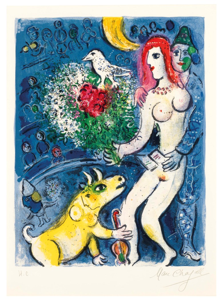 Marc Chagall (1887-1985), Le Cirque one plate. Estimate                    $20,000-30,000. This lot is offered in Marc Chagall Le Cirque, 19 February to 1 March 2018, Online